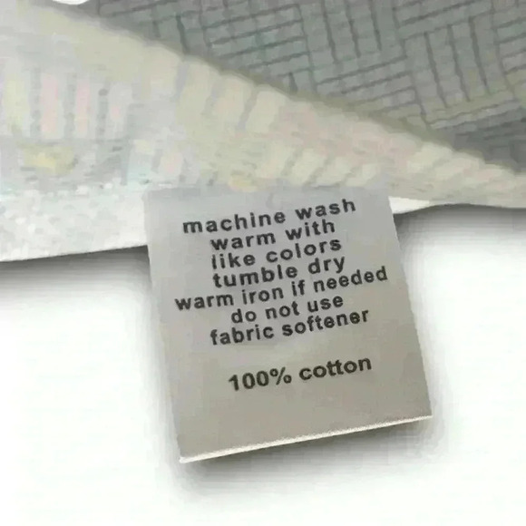 Checkered Blue Classic Dress Shirt 17.5 x 32 Non-Iron Two Ply 100% Cotton Button - Picture 7 of 7